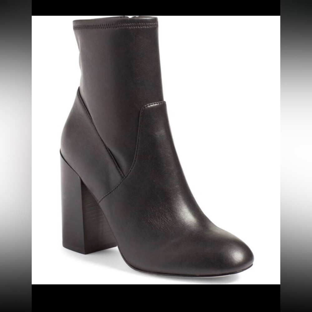 Rebecca Minkoff Black Bojana Block Heel Booties 9.5